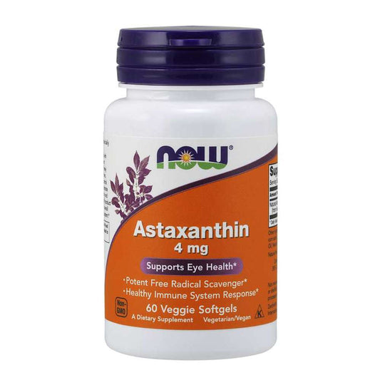 NOW Astaxanthin 4mg 60 Veggie Softgels